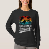 Aloha Hawaii Surfing Summer Vacation Beach Wave Su Tシャツ (正面)