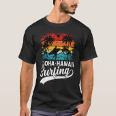Aloha Hawaii Surfing Summer Vacation Beach Wave Su Tシャツ (正面)