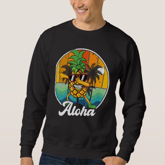 Aloha Hawaii T-Shirt Hawaiian Kids Boy Men Dabbing スウェットシャツ (正面)