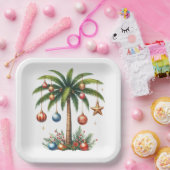 ALOHA HAWAIIAN HOLIDAY CHRISTMAS THEME ペーパープレート (パーティー)