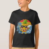 Aloha Hawaiian Pineapple Sign Hawaii Shaka Tシャツ (正面)