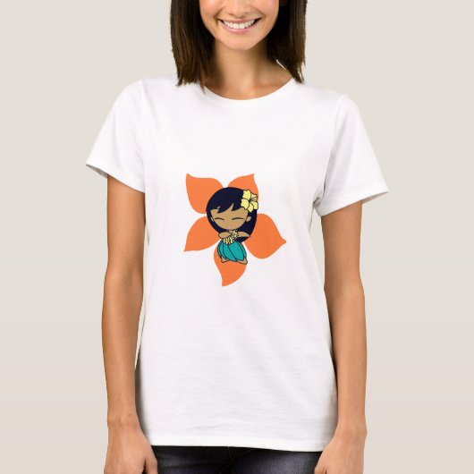 "Aloha Honeys" レディースTシャツ（イエロー） Tシャツ (正面)