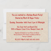  Aloha Honeys Christmas Holiday Hula Girl Palms 招待状 (裏面)