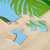 Aloha Honeys Hawaiian Blue Hair Hula Girl ジグソーパズル (側面)