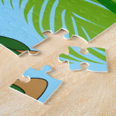 Aloha Honeys Hawaiian Brown Hair Hula Girl ジグソーパズル (側面)