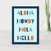 Aloha, Howdy, Hola, Helo! カード (正面)