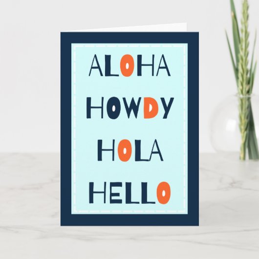 Aloha, Howdy, Hola, Helo! カード (正面)