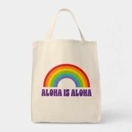 Aloha Is Aloha Rainbow Pride Hawaii トートバッグ