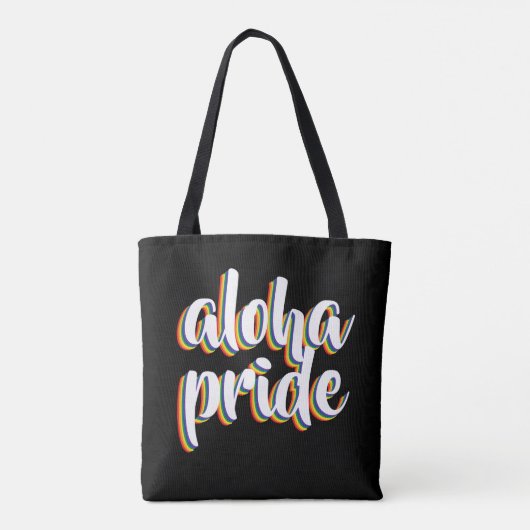 Aloha Is Aloha Rainbow Pride Hawaii トートバッグ (裏面)