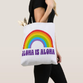 Aloha Is Aloha Rainbow Pride Hawaii トートバッグ (クローズアップ)