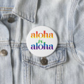 Aloha Is Aloha Rainbow Pride Hawaii 缶バッジ (インサイチュ)