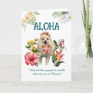 Aloha Joke Card with Pup カード