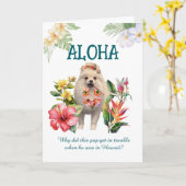 Aloha Joke Card with Pup カード (黄色い花)