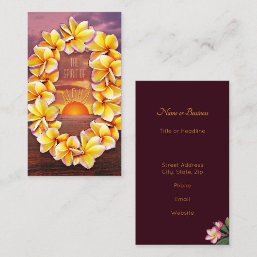 Aloha Lei  名刺 (正面/裏面)