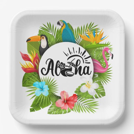 Aloha Luau  ペーパープレート (正面)