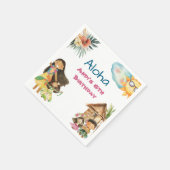 Aloha Luau Kids Birthday スタンダードカクテルナプキン (角)