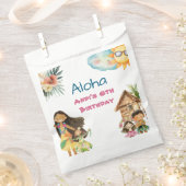 Aloha Luau Kids Birthday フェイバーバッグ (クリップ留めされた状態)