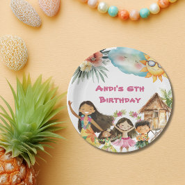 Aloha Luau Kids Birthday  ペーパープレート