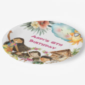 Aloha Luau Kids Birthday  ペーパープレート (アングル)