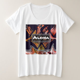 Aloha Modern Hawaiian Style T-Shirt プラスサイズTシャツ