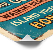 Aloha Oahu Surfing ポスター (コーナー)