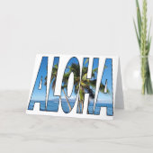 Aloha Palm Trees Hawaii Lahaina Typography Blank シーズンカード (正面)