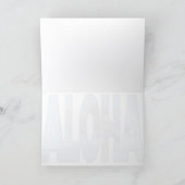 Aloha Palm Trees Hawaii Lahaina Typography Blank シーズンカード (内部)