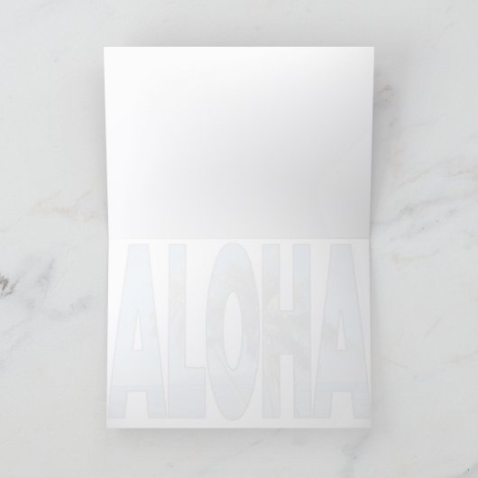 Aloha Palm Trees Hawaii Lahaina Typography Blank シーズンカード (内部)