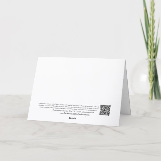 Aloha Palm Trees Hawaii Lahaina Typography Blank シーズンカード (裏面)