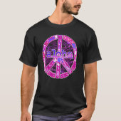 Aloha Peace Sign Pink Design Tシャツ (正面)