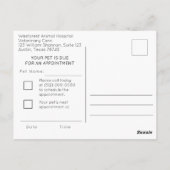 Aloha Pet Appointment Reminder ポストカード (裏面)