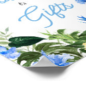 Aloha Pineapple Baby Shower Books and Gifts Sign ポスター (角)