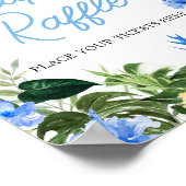 Aloha Pineapple Baby Shower Diaper Raffle Sign ポスター (角)