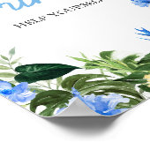 Aloha Pineapple Baby Shower Drinks Sign ポスター (角)