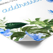 Aloha Pineapple Baby Shower Envelope Station Sign ポスター (角)