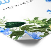 Aloha Pineapple Baby Shower Favors Sign ポスター (角)