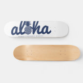 Aloha pineapple LogoColor-Navy スケートボード (横)