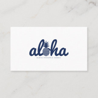 Aloha pineapple LogoColor-Navy 名刺