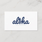 Aloha pineapple LogoColor-Navy 名刺 (正面)