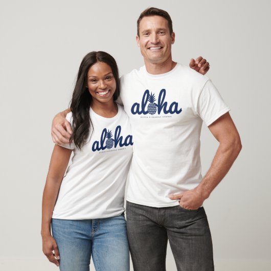 Aloha pineapple LogoColor-Navy Tシャツ (ユニセックス)