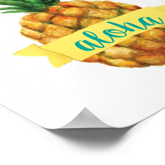 Aloha Pineapple Print ポスター (角)