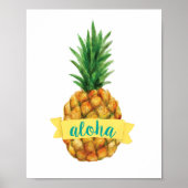 Aloha Pineapple Print ポスター (正面)