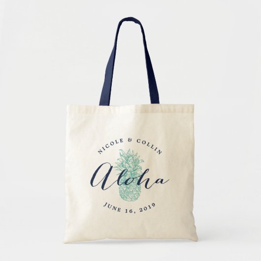 Aloha Pineapple | Wedding Welcome Bag トートバッグ (正面)