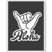 Aloha Shaka Hand, Hang Loose sign シール (正面)