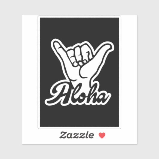 Aloha Shaka Hand, Hang Loose sign シール (シート)