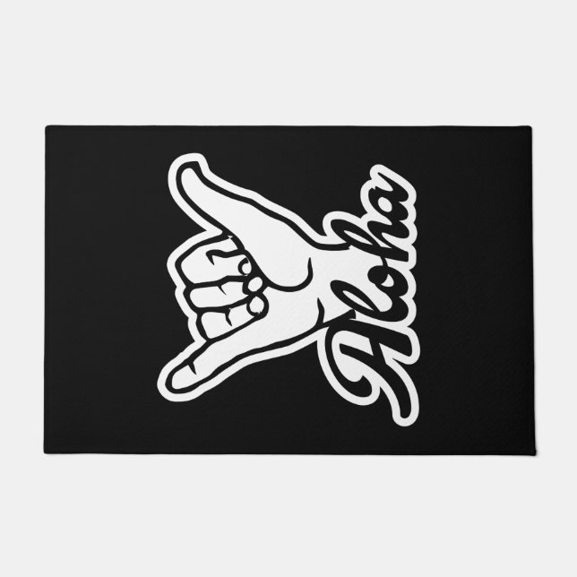 Aloha Shaka Hand, Hang Loose sign ドアマット (正面)