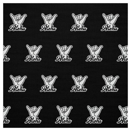 Aloha Shaka Hand, Hang Loose sign ファブリック (見本)
