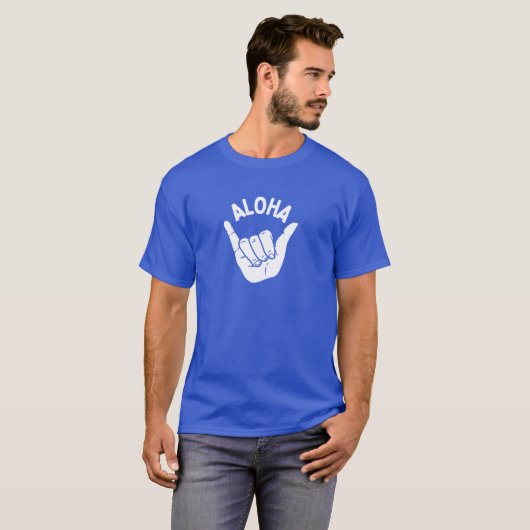 Aloha Shaka Sign Surf Cool Tシャツ (正面フル)