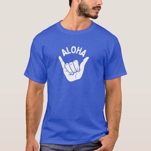 Aloha Shaka Sign Surf Cool Tシャツ (正面)