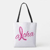 Aloha Spirit Pink Ribbon Design for Breast Cancer トートバッグ (裏面)
